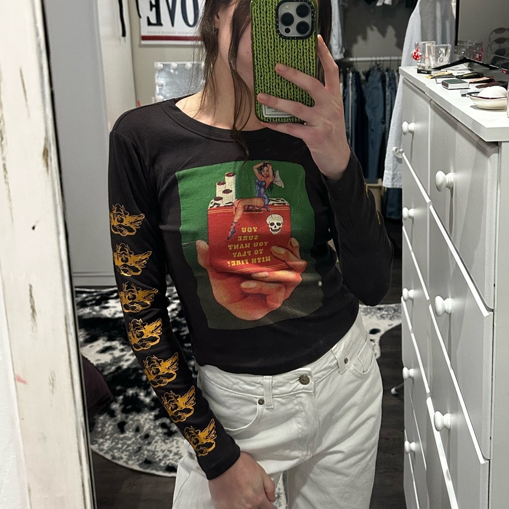 Boys Lie Graphic Long Sleeve Tee, Small